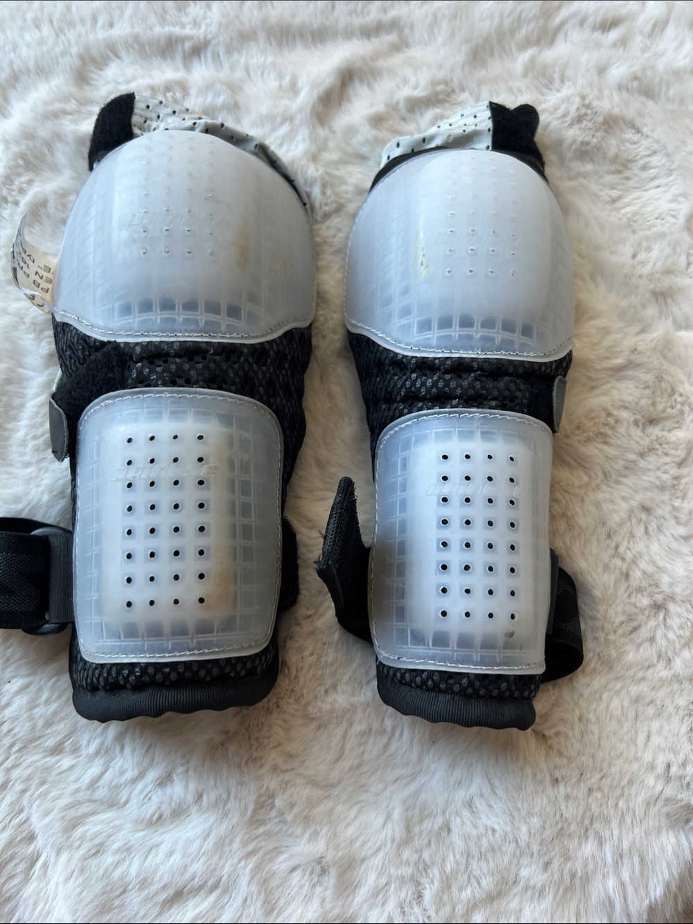 Black and White ElbowGuard Protective Pads - Brand Dainese